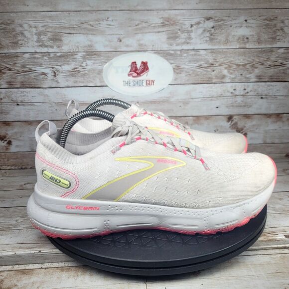 Brooks Glycerin 20 Women’s Size 10.5 Gray Pink Running Shoes DNA Loft v3 Neutral - Picture 1 of 12